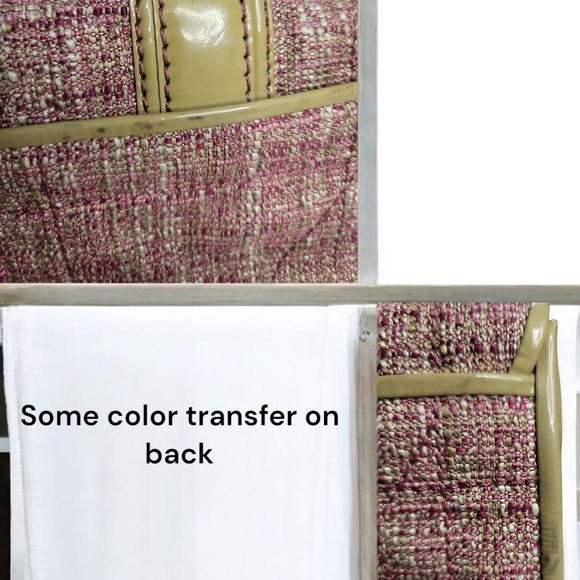 Brighton VTG Juliette Tweed Crossbody/Shoulder Bag With Floral Accent Chain - Picture 6 of 12